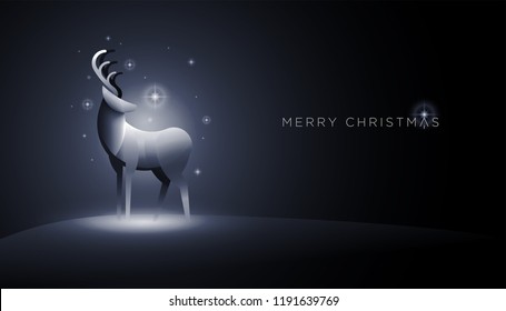 Abstract deer vector illustration. Elements are layered separately in vector file. 