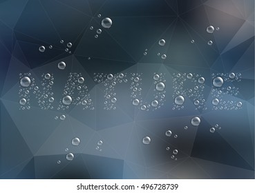 Abstract defocused background with transparent water drops