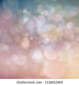 Abstract defocused of blue orange bokeh with dust. EPS 10