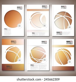 Abstract defocused brown background. Brochure, flyer or report for business, template vector.