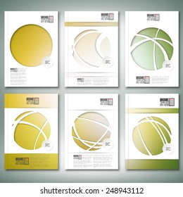 Abstract defocused green background. Brochure, flyer or report for business, template vector.