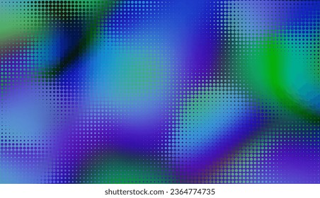 Abstract defocused horizontal background with pop art halftone dots. Vector image.