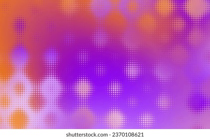 Abstract defocused horizontal background with pop art halftone dots. Vector image.