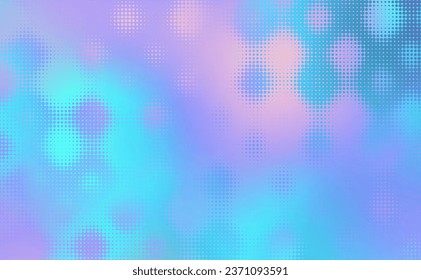 Abstract defocused horizontal background with pop art halftone dots. Vector image.