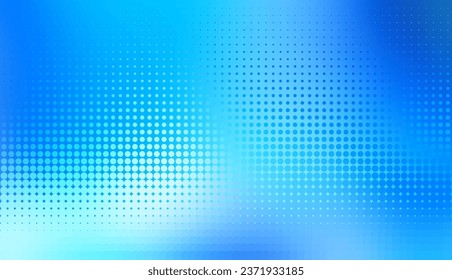 Abstract defocused horizontal background with pop art halftone dots. Vector image.
