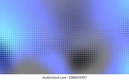 Resumen de fondo horizontal desenfocado con puntos a medio tono de arte pop. Imagen vectorial.