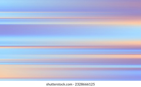 Abstract defocused horizontal background with horizontal smooth blurred lines. Vector eps