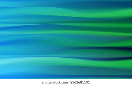 Abstract defocused horizontal background with horizontal smooth blurred wavy lines. Vector eps