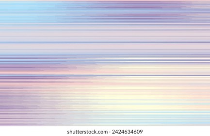 Abstract defocused horizontal background with horizontal smooth grunge lines. Sunrise theme colors. Vector texture