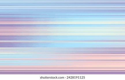 Abstract defocused horizontal background with horizontal smooth grunge lines. Sunrise theme colors. Vector texture