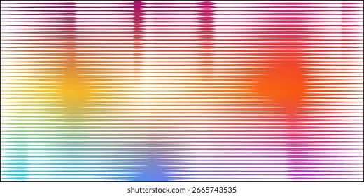 Abstract defocused horizontal background with horizontal smooth blurred lines. Vector eps