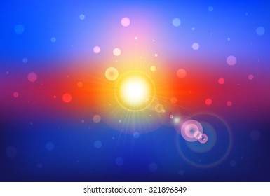 Abstract Defocused Sunset Background