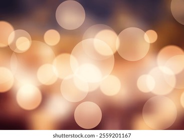 Abstract defocussed background with a golden bokeh lights design