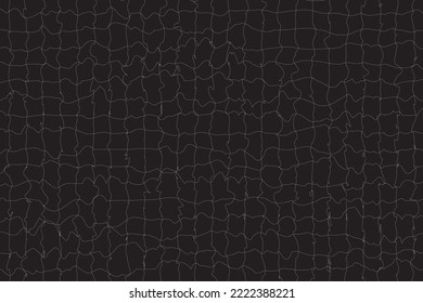 Abstract deformed mesh isolated on black background. Vector illustration