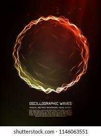 Abstract deformed sphere of luminous points in space. Vector illustration