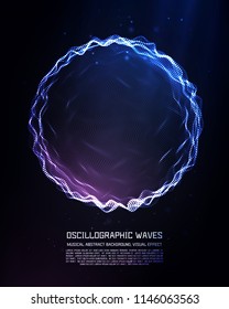Esfera abstracta deformada de puntos luminosos en el espacio. Ilustración del vector