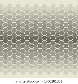 Abstract degrade illusion with striped hexagon shapes. One-color minimal vector illustration for background, web and print design. 