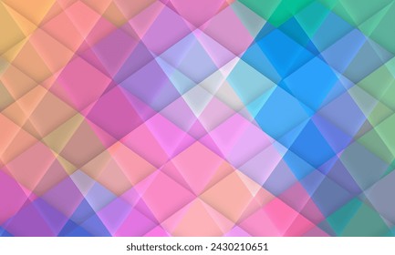 Abstract Delaunay Voronoi trianglify color diagram background vector illustration. Abstract vector geometric background