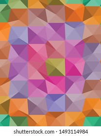 Abstract Delaunay Voronoi trianglify Generative Art background illustration