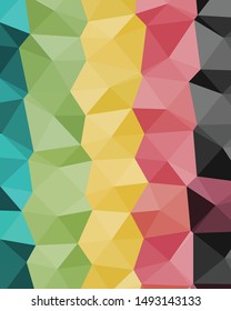 Abstract Delaunay Voronoi trianglify Generative Art background illustration