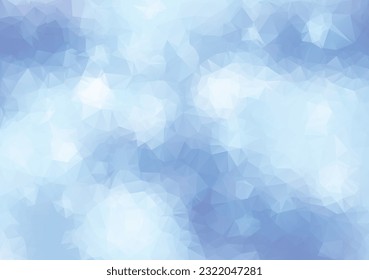 Resumen del delicado fondo vectorial pológino del cielo azul con burbujas de luz blanca. Papel tapiz de colores claros para diseño ui, web, papel tapiz de aplicaciones, banner, diseño de superficie