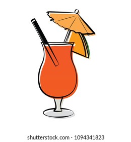 Abstract delicious cocktail