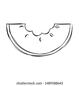 abstract delicious fruit drawing on a white background, vector illustration design