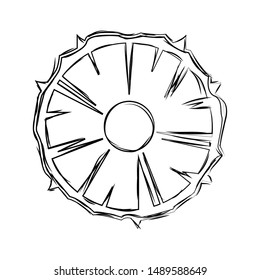 abstract delicious fruit drawing on a white background, vector illustration design