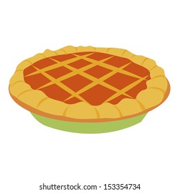 abstract delicious pumpkin cake on white background