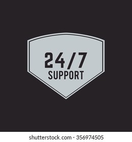 abstract delivery label on a black background