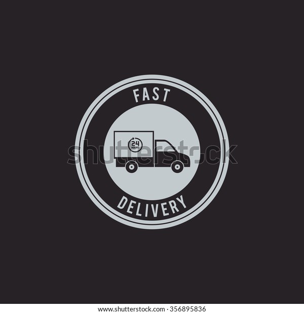 abstract delivery
label on a black
background