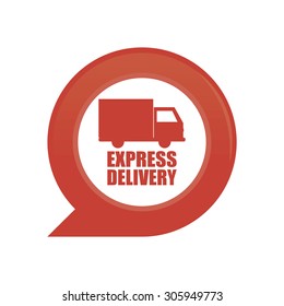 Abstract delivery label on a white background