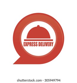 Abstract delivery label on a white background