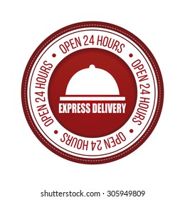 Abstract delivery label on a white background