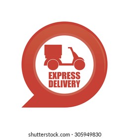 Abstract delivery label on a white background