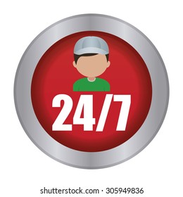 Abstract delivery label on a white background