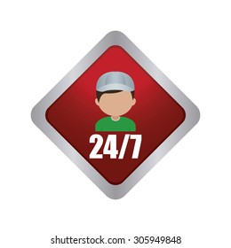 Abstract delivery label on a white background