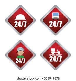 Abstract delivery label on a white background