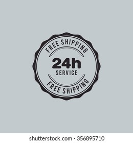 abstract delivery label on a white background