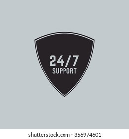 abstract delivery label on a white background