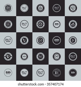 abstract delivery labels on a black and white background