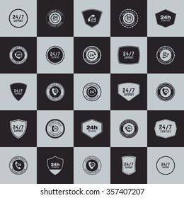 abstract delivery labels on a black and white background