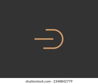 Abstract delivery minimalistic logo. Shipping cargo premium sign. Logistic service concept. Vector illustration.