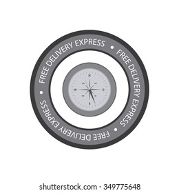 Abstract delivery object on a blue background