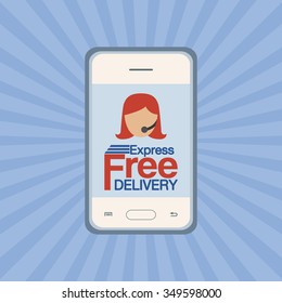 Abstract delivery object on a special background