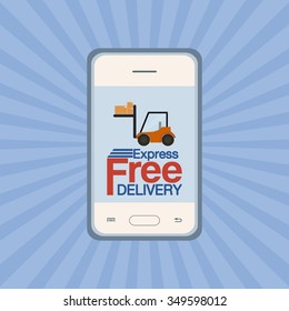 Abstract delivery object on a special background