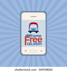 Abstract delivery object on a special background