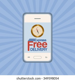 Abstract delivery object on a special background