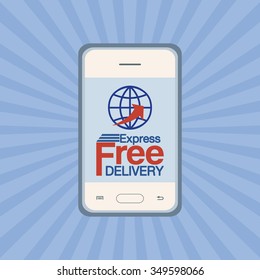 Abstract delivery object on a special background