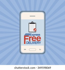 Abstract delivery object on a special background